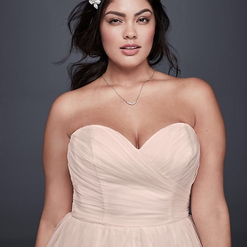 Blush wedding dress size 16